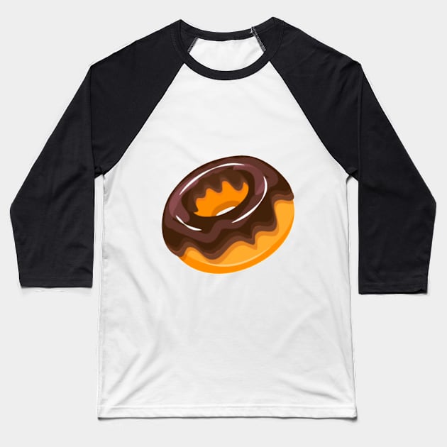 Dark Brown donut Baseball T-Shirt by M_Mary